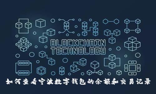 如何查看宁波数字钱包的余额和交易记录